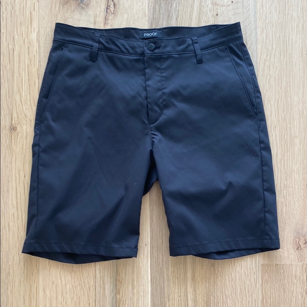 PROOF by Huckberry Men's Classic Black Flat Front Shorts